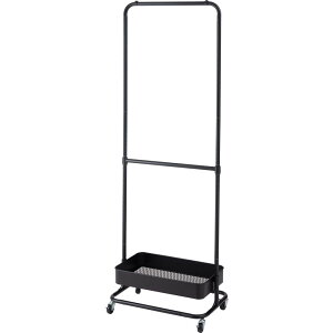 ハンガーワゴン ブラック LFS-51BK ハンガーラック コートハンガー ワゴン ハンガー コート掛け 衣類収納 収納家具 洋服掛け ポールハンガー スチール キャスター付き ストッパー付き 高さ調