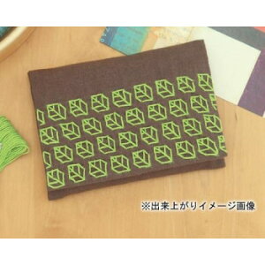 オリムパス 刺し子キット 一目刺しのティッシュケース リーフ SK-302 その他ライフグッズ(趣味) 手芸・クラフト・生地