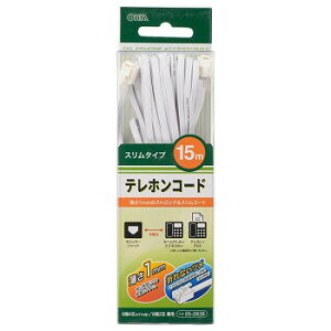 OHM �e���z���R�[�h �X�����^�C�v 15m TEL-C2638S �Ɠd �����Ɠd