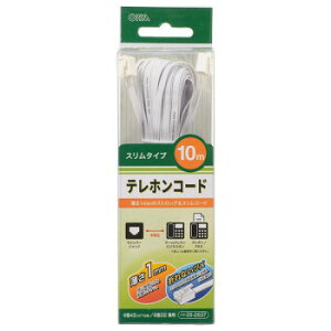 OHM �e���z���R�[�h �X�����^�C�v 10m TEL-C2637S �Ɠd �����Ɠd