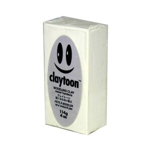 MODELING CLAY(モデリングクレイ) claytoon(クレイトーン) カラー油粘土 ホワイト 1/4bar(1/4Pound) 6個セット 文具・玩具 文具