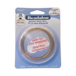 Beadalon(ビーダロン) ハーフラウンドワイヤー ノンターニッシュブラス 0.81mm×3m 20 その他ライフグッズ(趣味) 手芸・クラフト・生地