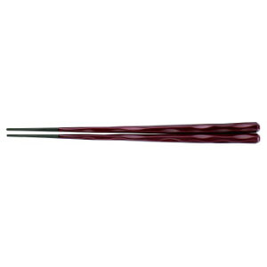 福井クラフト PBT 22.5cm六角一刀彫箸 溜 90030742 家事用品 調理用品