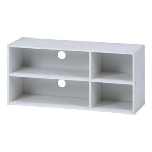 不二貿易 (C/D:96599) TVラック 89 WH 家具/収納 家具 ラック その他