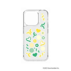 SHOWCASE+ iPhone15 Pro対応ケース (アクリルパーツ付き) イエロー&グリーン SWC-18YG パソコン・AV機器関連 PC・携帯関連