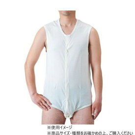 神戸生絲 紳士・婦人共用前開き袖なしボディシャツ L No.114 オフホワイト アパレル　メンズ メンズ（その他）