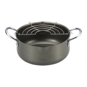 タマハシ ラルス 深型天ぷら鍋18cm(アミ付) LA-18W 家事用品 鍋(パン)