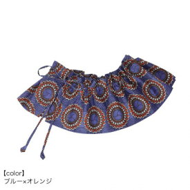 マルチフリル アフリカン ブルー×オレンジ 11725299032 アパレル　レディース レディース（トップス）オールシーズン