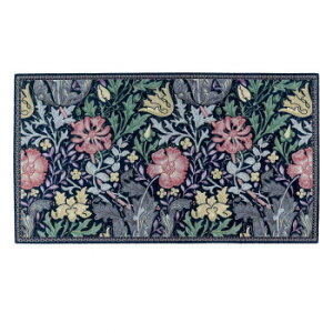 �쓇�D���Z���R�� Morris Design Studio �R���v�g�� �}�b�g ��67×123cm FH1713 DB �_�[�N�u���[ �C���e���A �~���E�J�[�e��