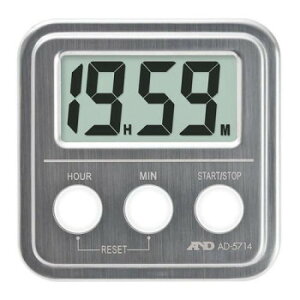 A&D 20時間タイマー ステンレストップ 大型液晶 マグネット 卓上スタンド 壁掛け AD5714 家事用品 台所用品