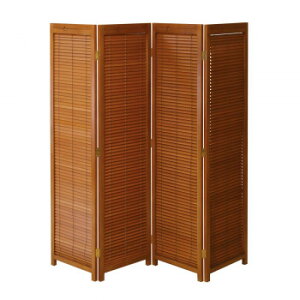 弘益(KOEKI) UTILITY 衝立4連 ミディアムブラウン 高さ1720mm JPLB4MBR 家具/収納 家具 ラック その他