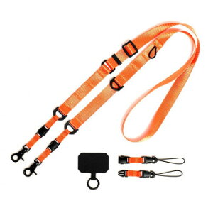 DEVICE+ WEBBING MULTI GEAR STRAP ギアストラップ スマホショルダー オレンジ PSN23015 パソコン・AV機器関連 PC・携帯関連
