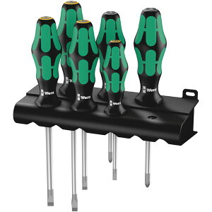 WERA ���F�� 6�{�g Kraftform Plus �n���h�� �}�C�i�X�E�|�W�h���C�u�h���C�o�[�Z�b�g ���b�N�t 105656 �H�� �c�[�� DIY