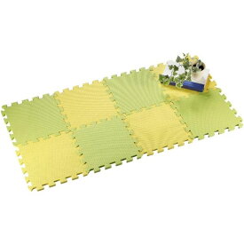 【2個セット】 シービージャパン やわらかジョイントカラーマット 約30cm 8枚組 バナナ
