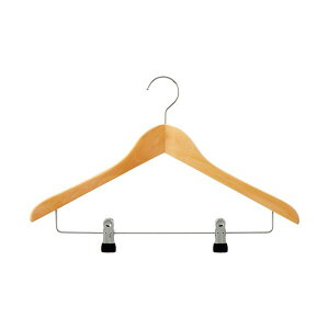 (まとめ) ニーズ 木製ハンガー エコクリップナチュラル H-1004 1箱(4本) 【×5セット】