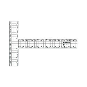 (まとめ) 新潟精機 カッティング方眼 快段目盛 T型定規 CAGS-T15KD 【×2セット】