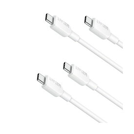 （まとめ） アンカージャパン ANKER 310 USB-C＆USB-C ケーブル 0.9m ホワイト B81E1021 1パック（2本） 【×2セット】