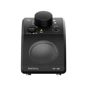 WINTECH 手もとスピーカー(有線) コンパクトモデル・5mロングケーブル ブラック TSP-1MG