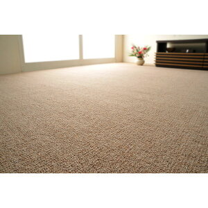 ラグマット 絨毯 江戸間 4.5畳 約261×261cm ブラウン 日本製 ウール100% 防炎 防ダニ 抗菌 ホットカーペット可 オペラ【代引不可】