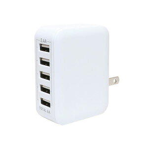 MCO USB-ACアダプタ 2.4A 自動出力制御 ホワイト IPA-60U2/WH