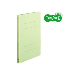 (まとめ)TANOSEE フラットファイル バインダー 2穴 <スタンダードカラー>A4タテ 150枚収容 緑 10冊入×20パック