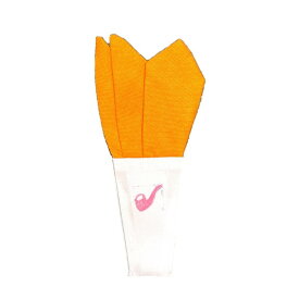 トラッド 日本製 形態安定ポケットチーフ 無地織り×シャインオレンジ