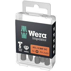 WERA ���F�� 5�{�� ����6.35mm �_�C�������h�R�[�e�B���O �C���p�N�g�h���C�o�[�p �v���X�r�b�g �n��T�C�YPH2 �S��50mm 057656