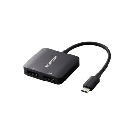 エレコム USB Type-Cコネクター - DislayPort変換アダプター 2ポート AD-CDP2BK