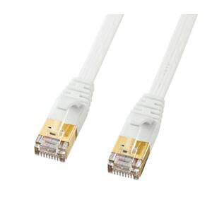 �T�����T�v���C CAT7�E���g���t���b�gLAN�P�[�u���i10m�A�z���C�g�j KB-FLU7-10W