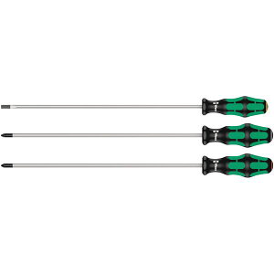 WERA ���F�� 3�{�g Kraftform Plus �n���h�� �����O �}�C�i�X�E�v���X�E�|�W�h���C�o�[�Z�b�g 347735 �H�� ��ƍH�� ���� �c�[��