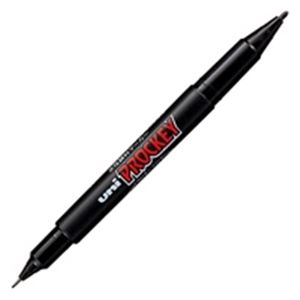 (業務用300セット) 三菱鉛筆 水性ペン/プロッキーツイン 水性顔料インク PM-120T.24 黒
