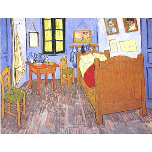 世界の名画シリーズ、プリハード複製画 ヴィンセント・ヴァン・ゴッホ作 「ゴッホの部屋」(額縁付)【代引不可】