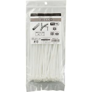 (�܂Ƃ�) �I�[���d�@ ���b�N�^�C 200mm �� LT-200W100WH 1��(100�{) �y×5�Z�b�g�z