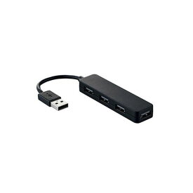 (まとめ)エレコム USB2.0ハブ(コンパクトタイプ) U2H-SN4NBBK【×5セット】