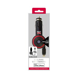 (܂Ƃ)NISSAN CZXi GT-R REEL CAR CHARGER FOR IPHONE BLACK NRMDJ-R1BKy×2Zbgz