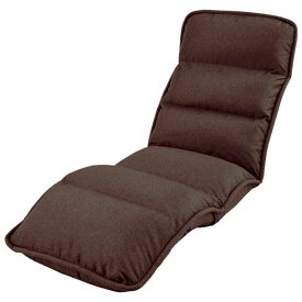 収納簡単 低反発 座椅子/フロアチェア 【スリムタイプ ブラウン】 約幅55cm 折りたたみ スチールパイプ ウレタンフォーム