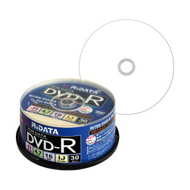 （まとめ）RiDATA データ用DVD-R4.7GB 1-16倍速 ホワイトワイドプリンタブル スピンドルケース D-R16X47G.PW30SP B1パック(30枚) 【×5セット】