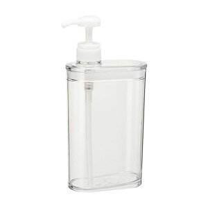 (まとめ) スリム ディスペンサー/詰め替えボトル 【850ml クリア】 広口 大容量 バス用品 【48個セット】