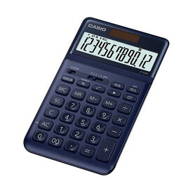 カシオ計算機 CASIO スタイリッシュ電卓 ジャストタイプ12桁 ネイビー JF-S200-NY-N