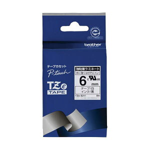 (�܂Ƃ�) �u���U�[ �s�[�^�b�` TZe�e�[�v���S�����~�l�[�g�e�[�v 6mm ��/������ TZE-S211 1�� �y×10�Z�b�g�z
