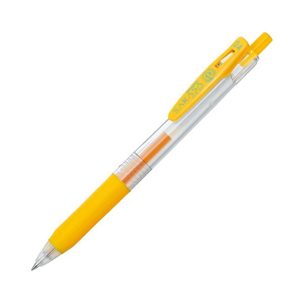 (まとめ) ゼブラ ゲルインクボールペン サラサクリップ 0.4mm 黄 JJS15-Y 1本