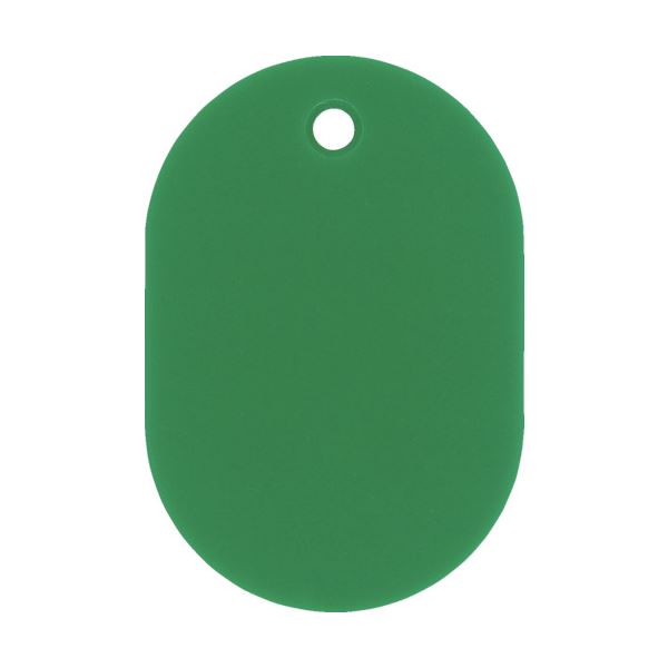 (まとめ) 日本緑十字社 小判札（無地札） 緑60×40mm スチロール樹脂 200022 1枚 【×100セット】