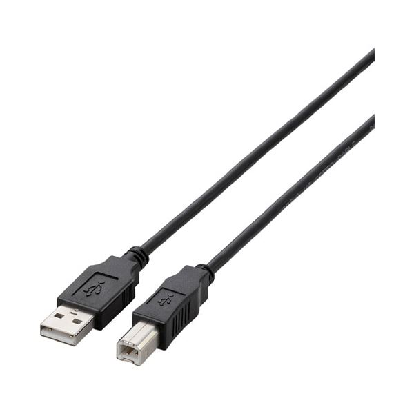 楽天市場】（まとめ）エレコム USB2.0ケーブル1m U2C-BN10BK ブラック