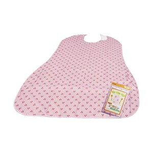 (まとめ)オオサキメディカル プラスハート食事用エプロン ピンク 1枚【×10セット】