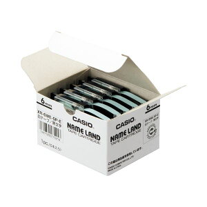 (�܂Ƃ߁j�J�V�I CASIO �l�[�������h NAME LAND �X�^���_�[�h�e�[�v 6mm×8m ��/������ XR-6WE-5P-E 1�p�b�N(5��)�y×3�Z�b�g�z