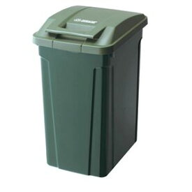 〔10個セット〕 ゴミ箱 ダストボックス 約幅31.5cm 45L グリーン 屋外用 ロック式 ふた付き SPハンドル付き プラスチック 店舗