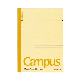 (まとめ) コクヨ キャンパスノート(カラー表紙) セミB5 A罫 30枚 黄 ノ-3CAN-Y 1冊 【×100セット】