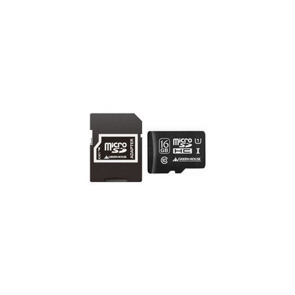 楽天市場】(まとめ）グリーンハウス microSDHCカード 16GB UHS-I 