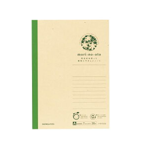 (まとめ)コクヨ 間伐材ノート(mori-no-oto)A5 A罫 30枚 ノ-EK103A 1セット(10冊)【×5セット】
