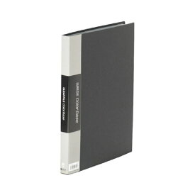 (まとめ) キングジム クリアファイル カラーベースW A4タテ 40ポケット 背幅24mm 黒 132CW 1冊 【×10セット】